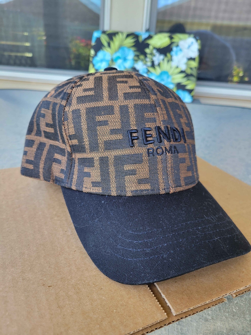 Fendi Roma Brown & Black FF Logo Baseball Cap - Picture 2 of 10